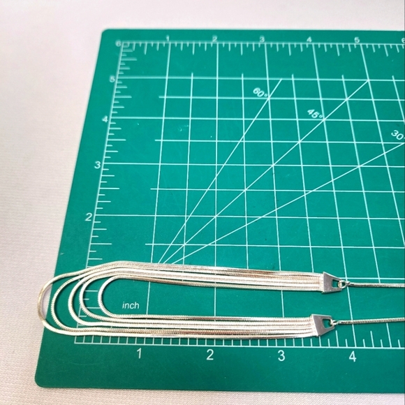 Apostrophe Multi-Strand Silver Necklace - Picture 6 of 7